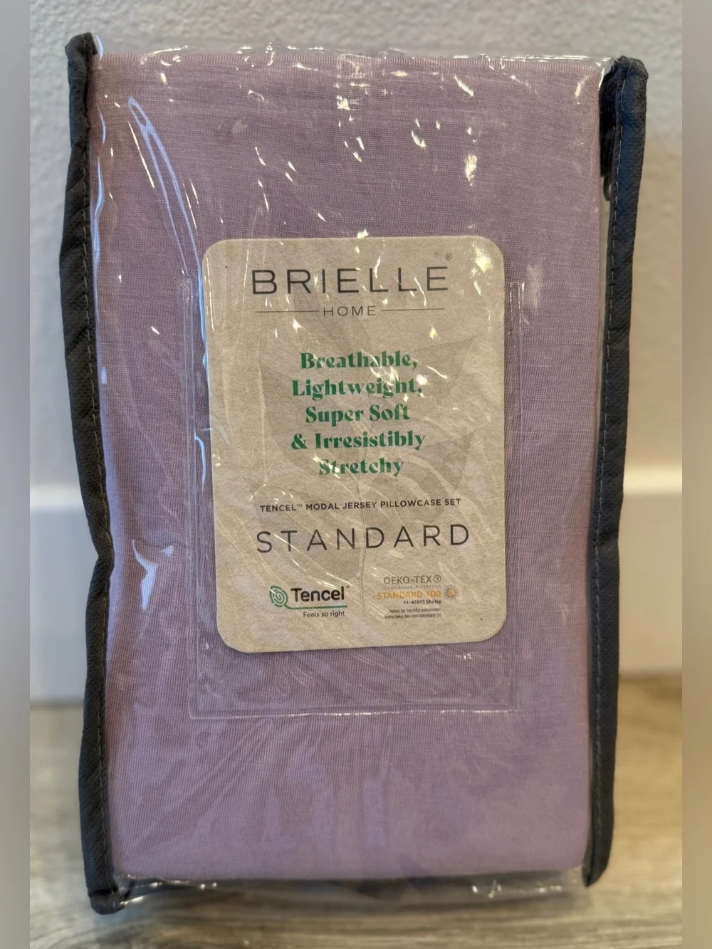 100% Modal Beech Tree Pillowcase Set Standard Jersey Knit Tencel Brielle Home
